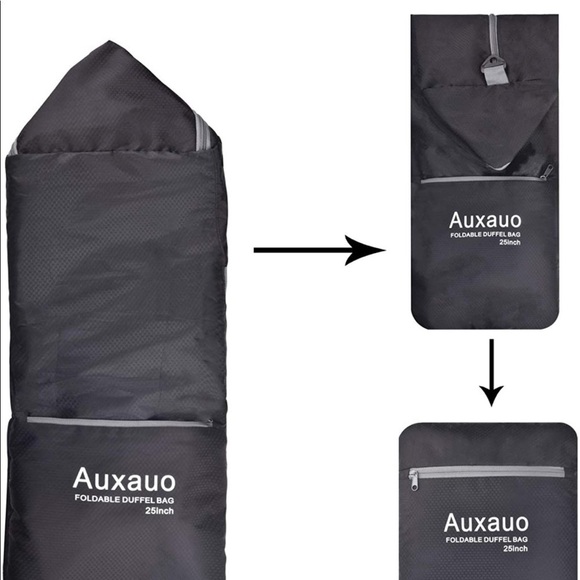 New 65L Travel Duffel Bag Foldable/Lightweight blk - Picture 6 of 16